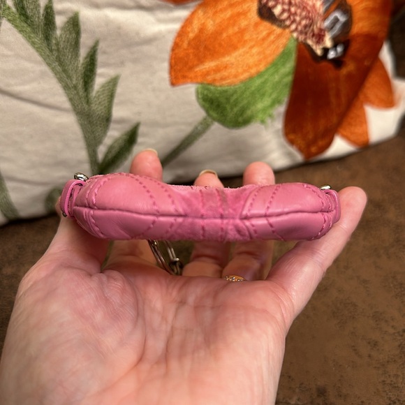 2004 SOHO MINI BAG CHARM CHAIN RARE SUEDE LEATHER Y2K BUCKLES PINK HANGTAG EVC 💞 - Picture 12 of 17